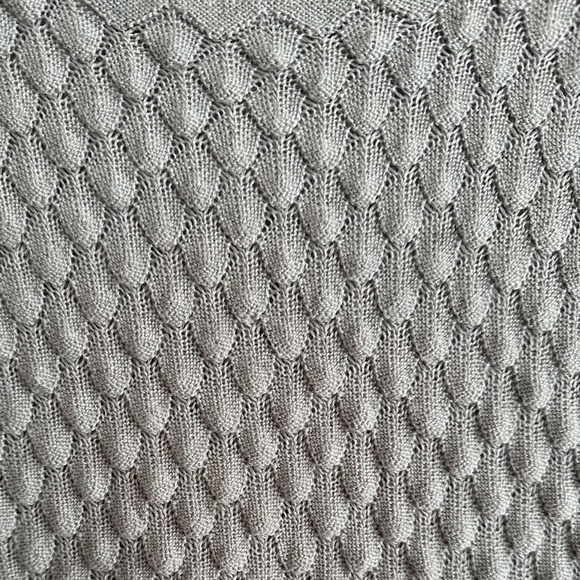 French Connection gray scoop neck lightweight textured sweater L - Picture 3 of 6